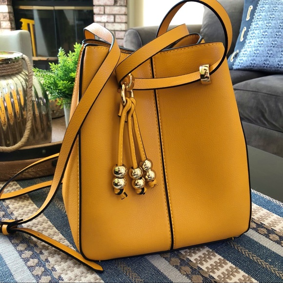 mustard bucket bag
